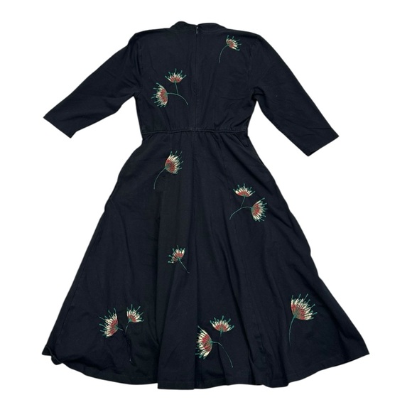 eShakti Black Embroidered Cotton Dress - Picture 7 of 7